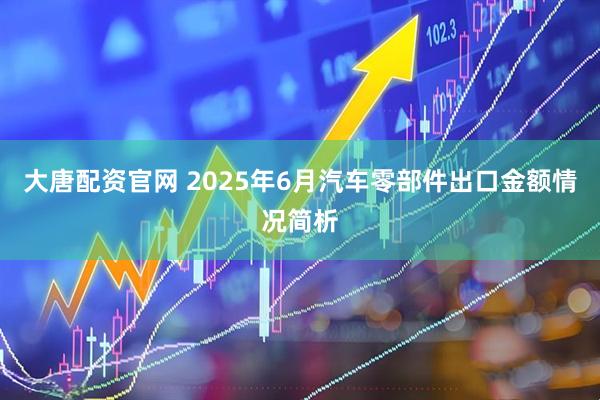 大唐配资官网 2025年6月汽车零部件出口金额情况简析