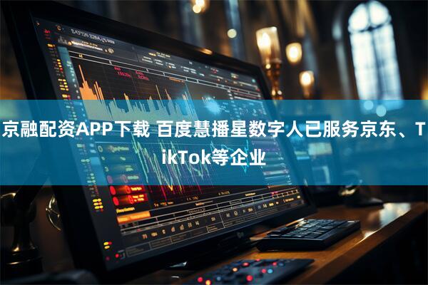 京融配资APP下载 百度慧播星数字人已服务京东、TikTok等企业