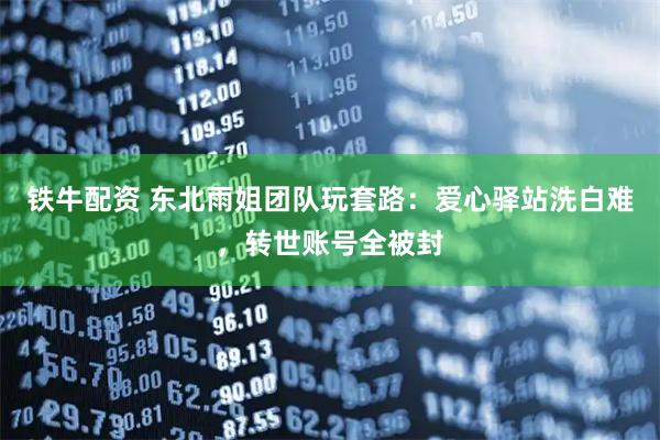 铁牛配资 东北雨姐团队玩套路:爱心驿站洗白难,转世账号全被封